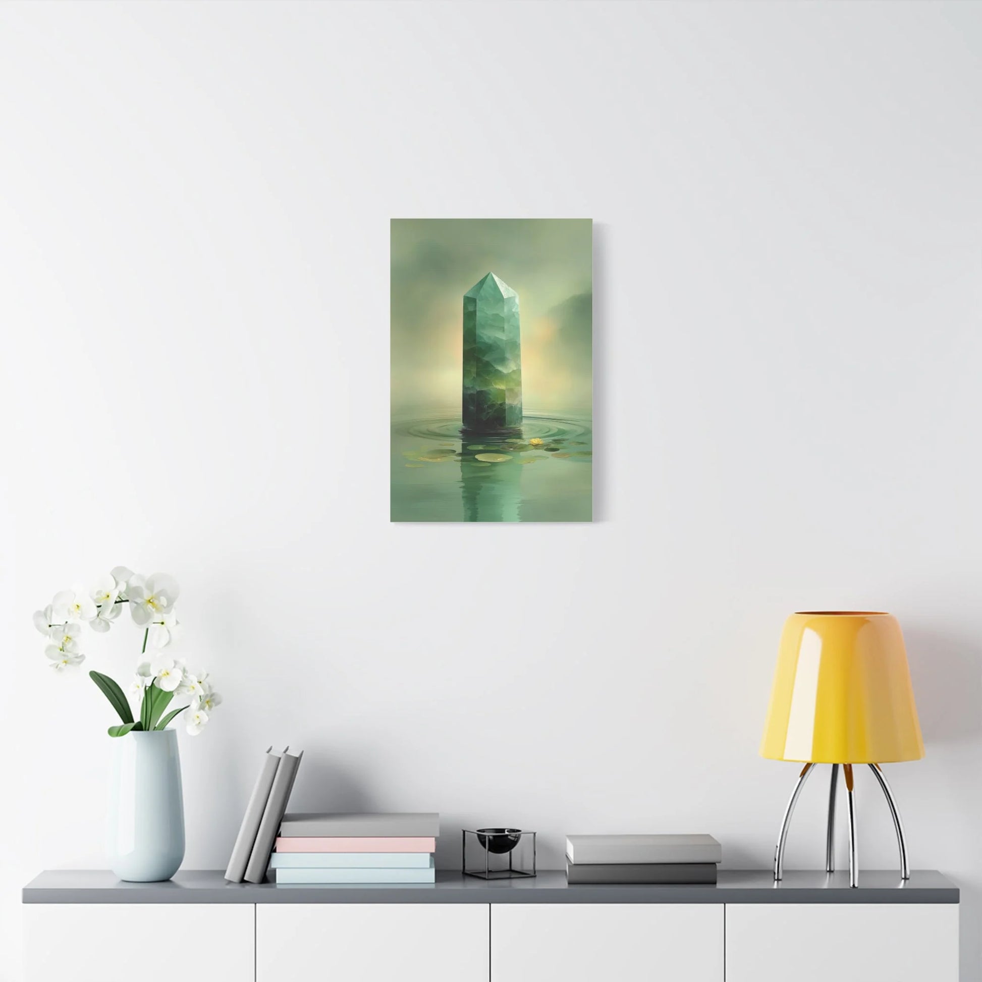Tableau Pilier jade esprit peinture orientale