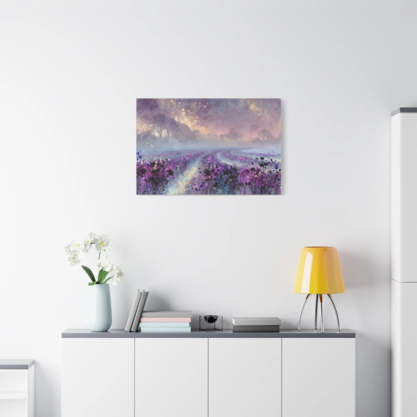 Tableau Tableau lavande ambiance romantique apaisée