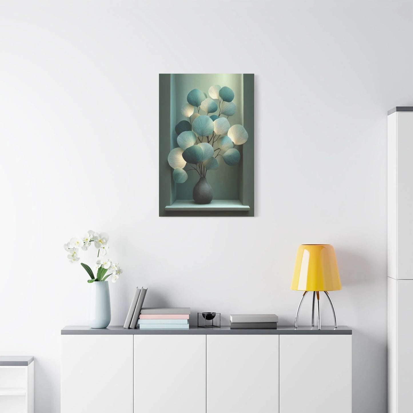 Tableau Tableau eucalyptus vert sauge ambiance contemplative