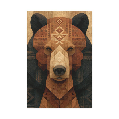 Tableau Ours Tribal Totem - Esprit Protecteur - format XL
