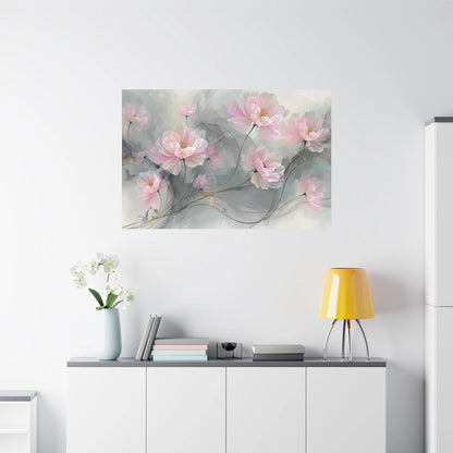 Tableau Gris rose pâle dans un salon contemporain