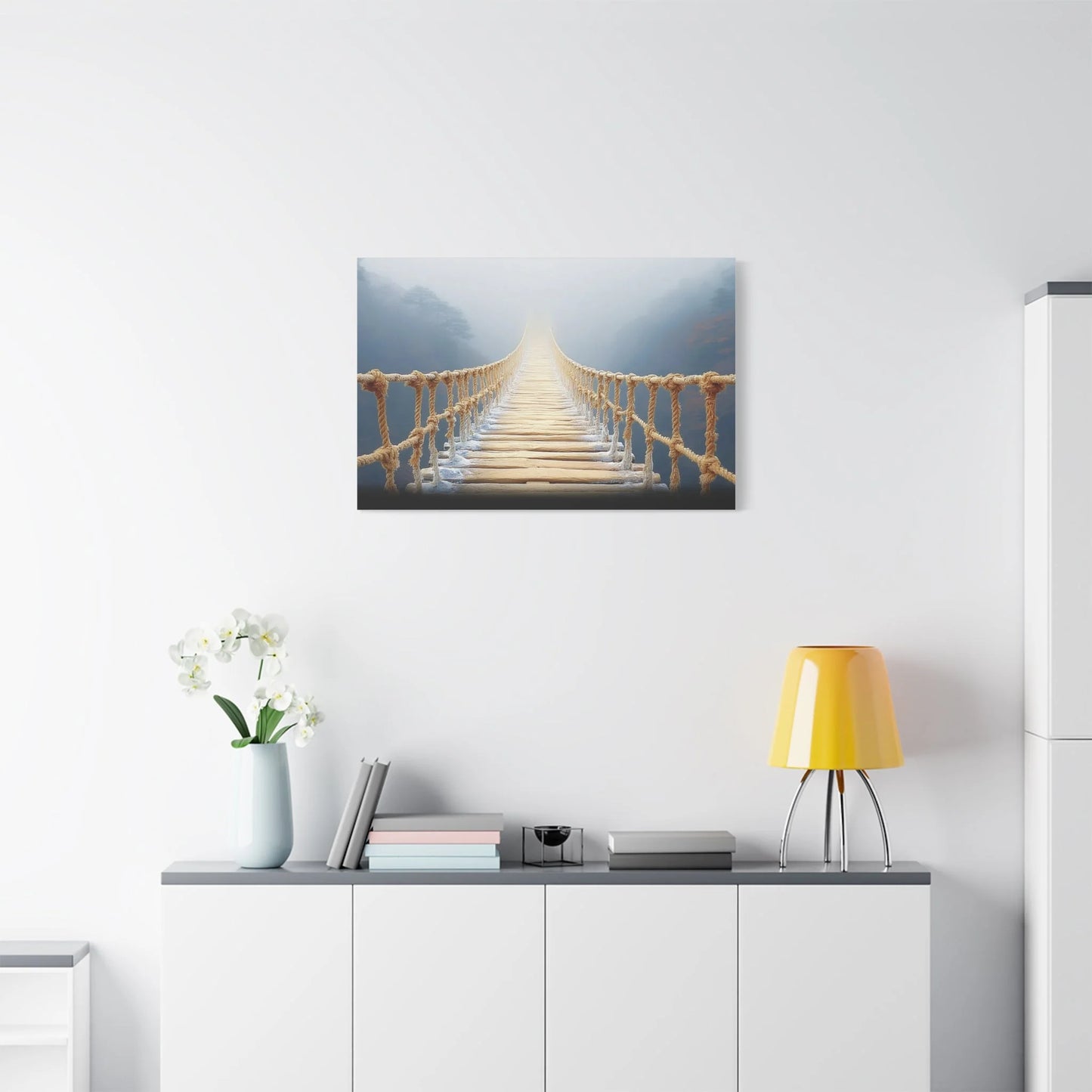 Tableau Tableau pont zen ambiance japandi