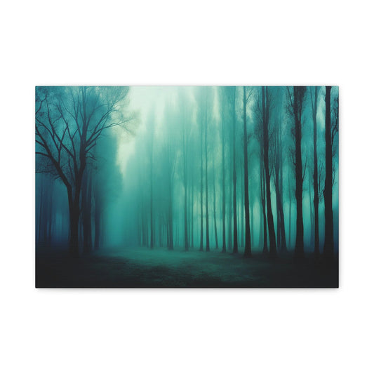 Tableau Forêt Vert Sauge - Brume des Sous-Bois