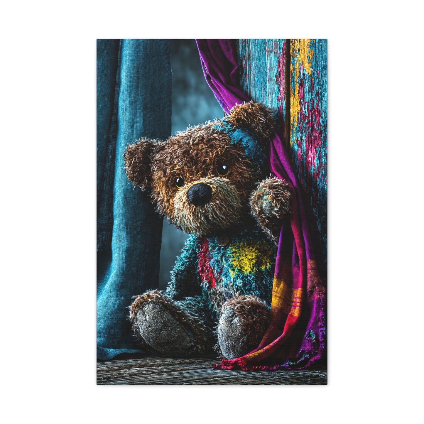 Tableau Ours en Peluche - Compagnon Bohème - format L