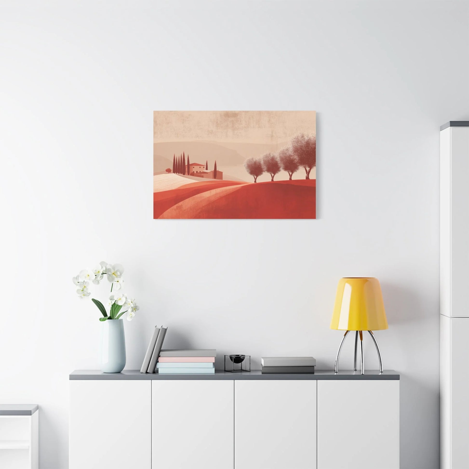 Tableau toile Toscane terracotta dans une cuisine méditerranéenne