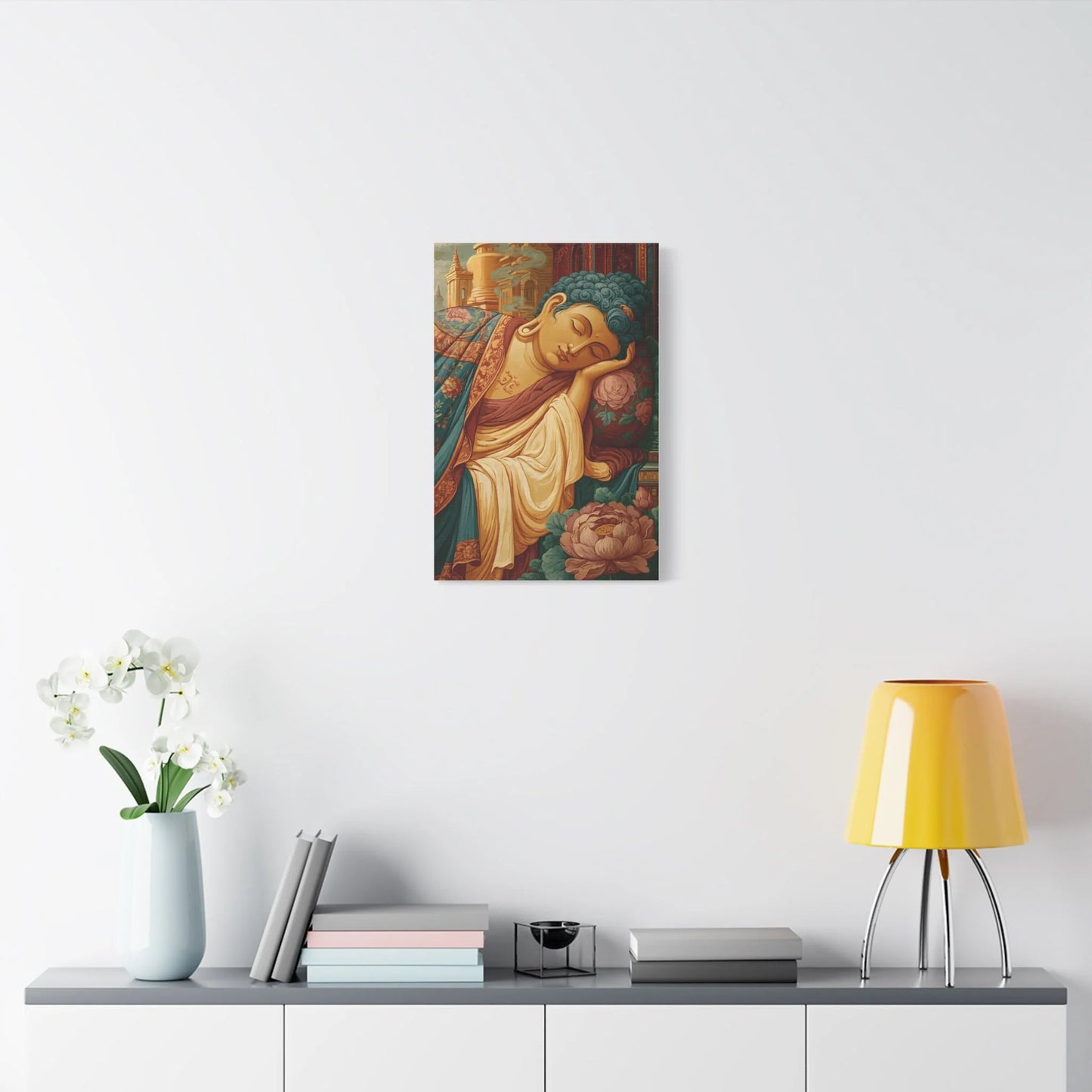 Tableau Bouddha Couché - Paix du Parinirvāna - ambiance chambre adulte