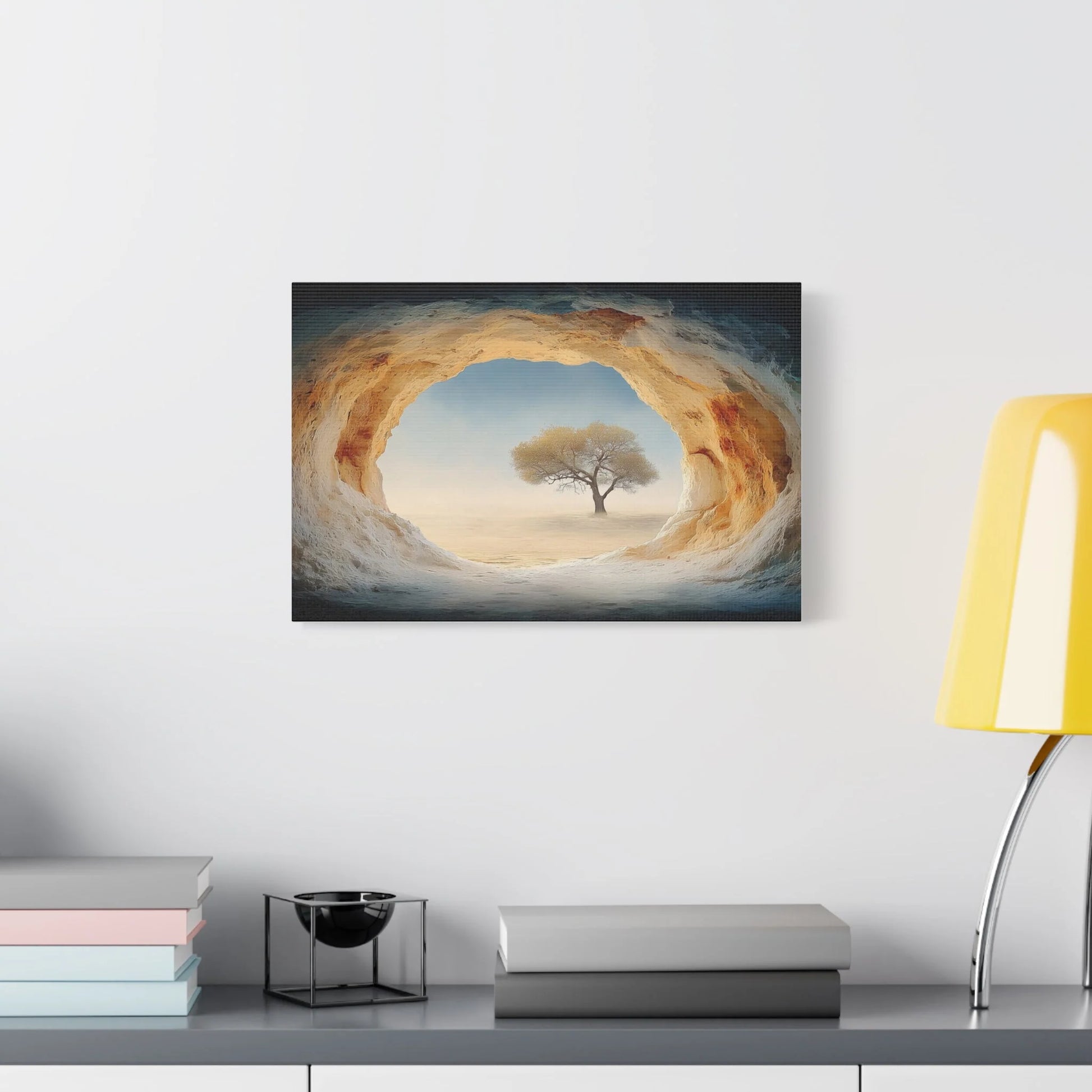 Tableau Grotte calcaire dans une galerie d'art