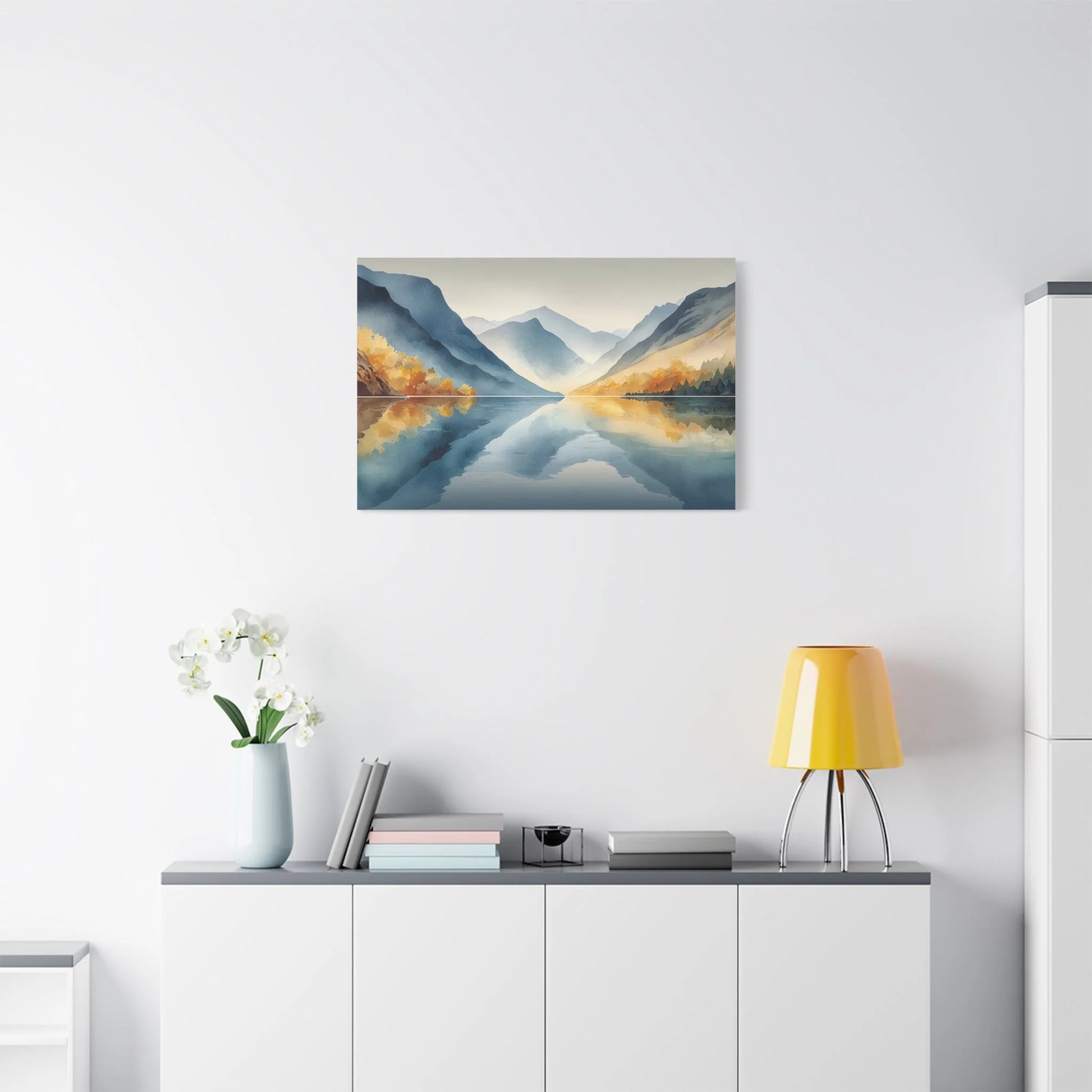 Tableau Tableau lac zen ambiance japandi