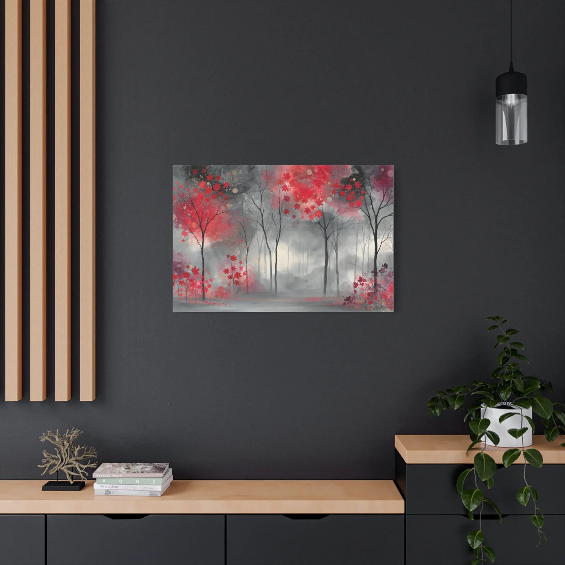 Tableau Érables atmosphère perspective mille-feuille
