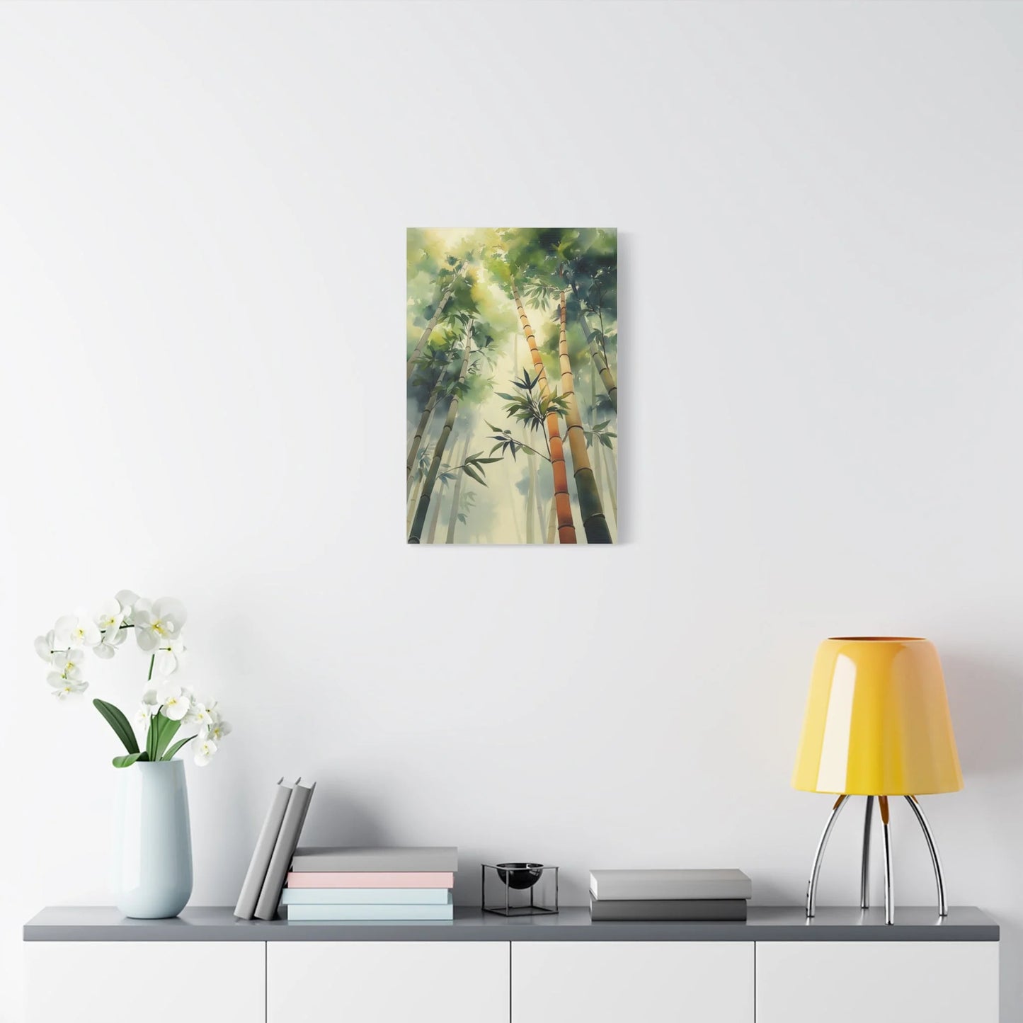 Tableau Bambouseraie esprit peinture sumi-e japonaise