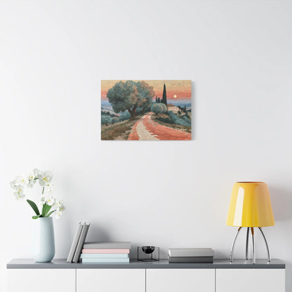 Tableau en Mosaïque Oliveraie Terracotta - Midi Ancien - ambiance chambre adulte