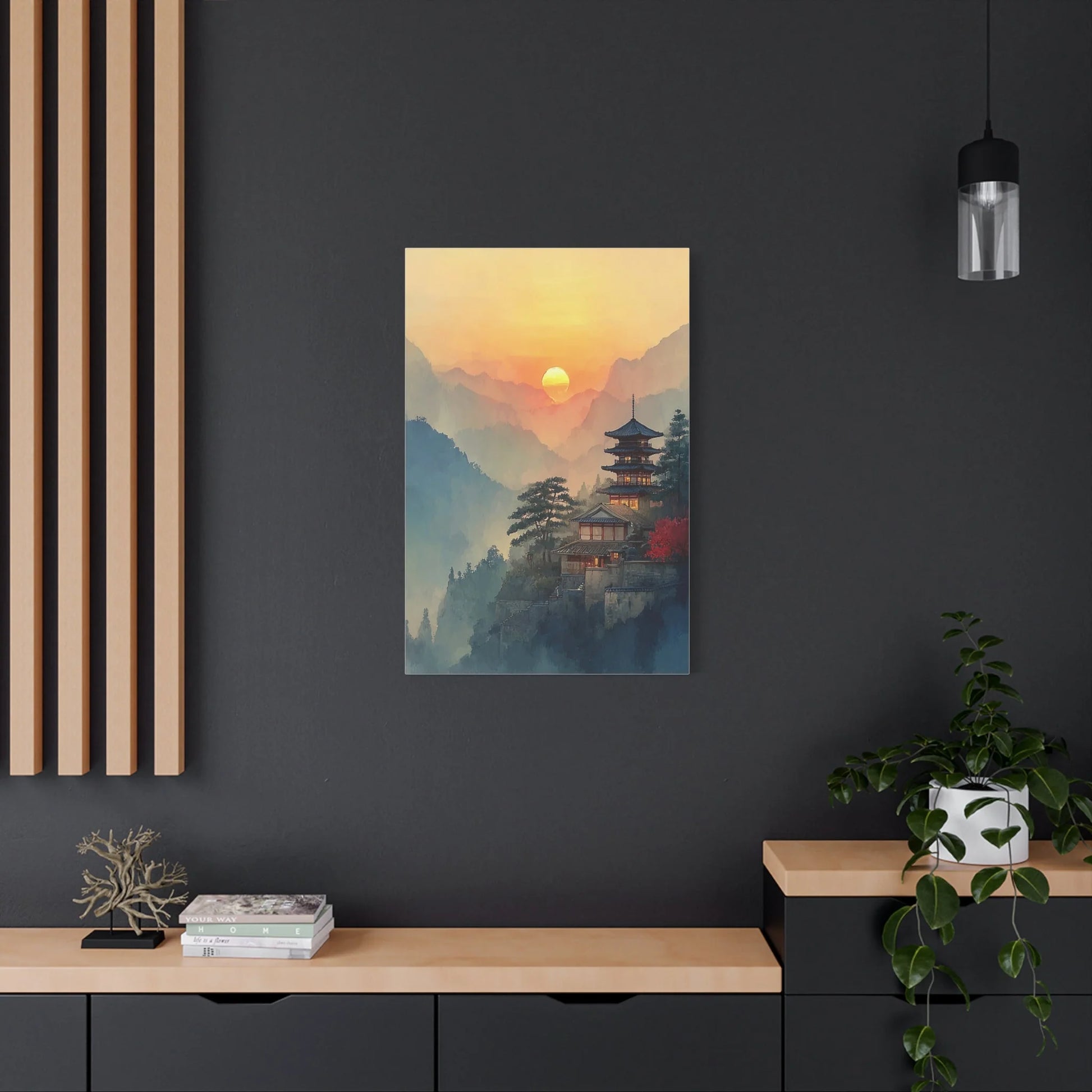 Tableau Pagode atmosphère mont Hiei