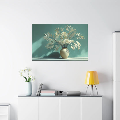 Tableau Vert sauge clair dans un salon contemporain