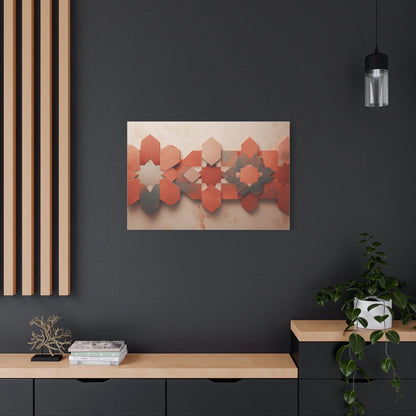 Tableau tableau zellige XXL — point focal d'un couloir