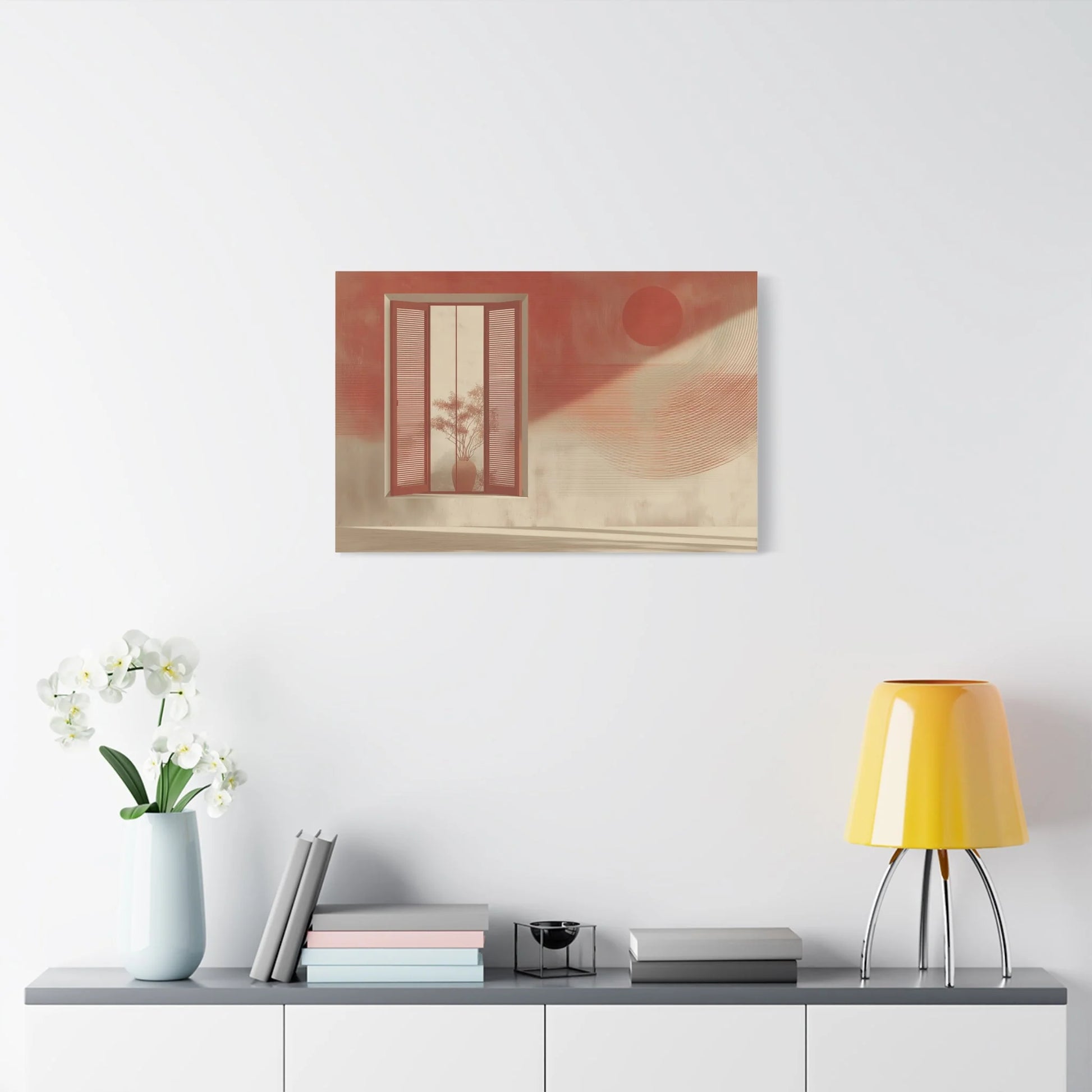 Tableau mural fenêtre méditerranéenne — ambiance solaire