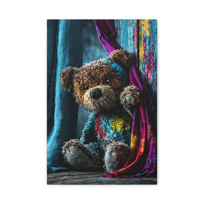 Tableau Ours en Peluche - Compagnon Bohème - format S