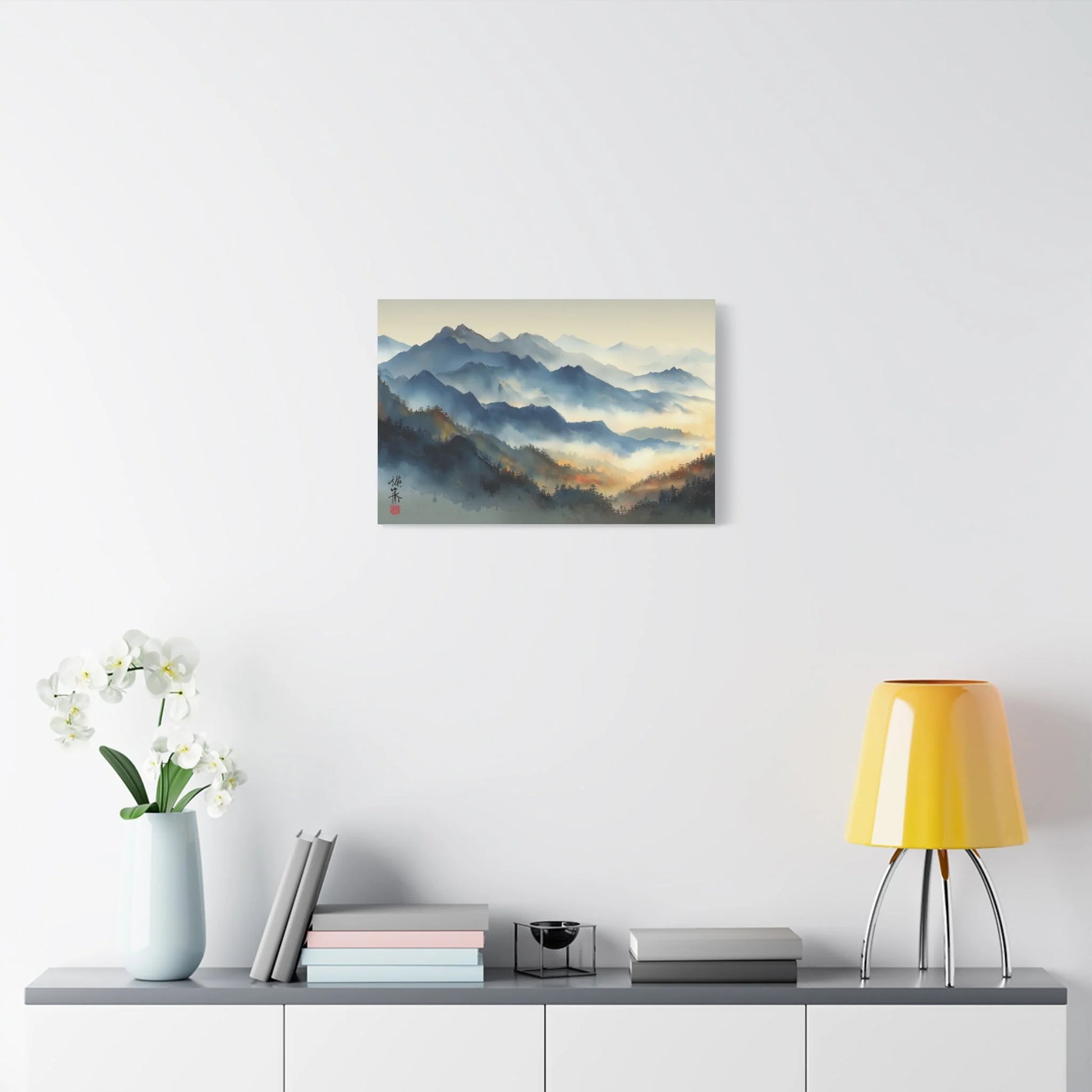 Tableau Montagnes encrées esprit peinture chinoise