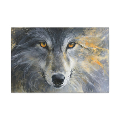 Tableau Œil de Loup - Regard Hypnotique - intégration salon scandinave