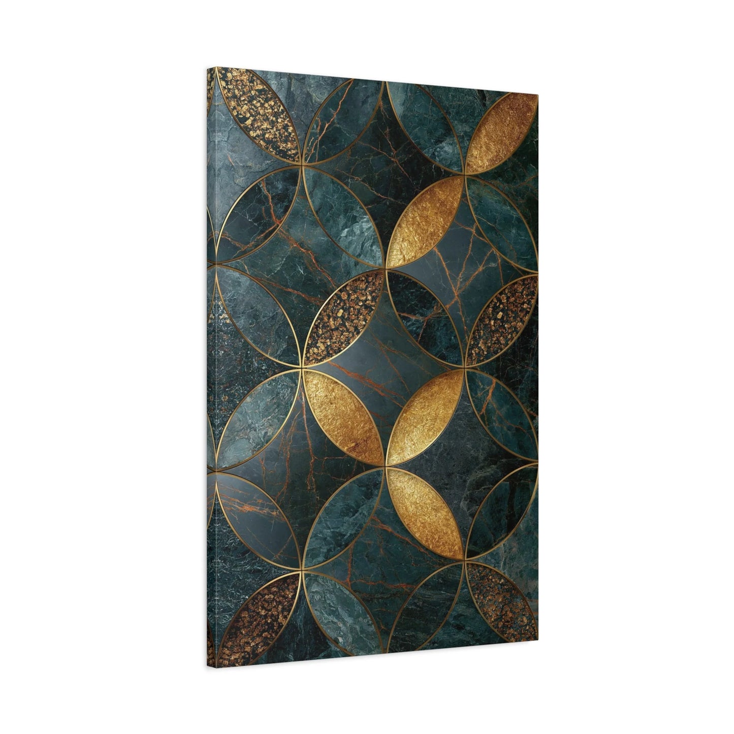 Tableau en Mosaïque Marbre Cosmos - Veines d’Or - décor mural panoramique
