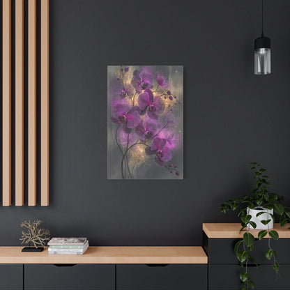 Tableau Orchidées atmosphère illustration botanique de luxe