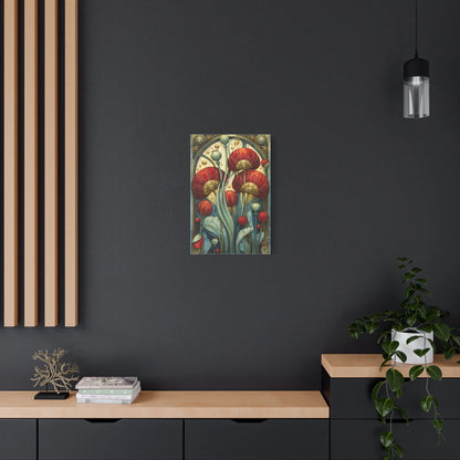 Tableau Coquelicots Art Nouveau - Hommage à Mucha - décor pièce à vivre lumineuse