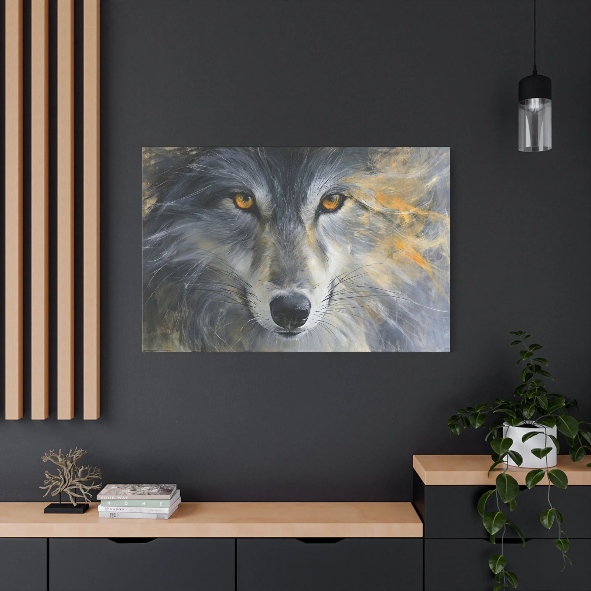 Tableau Œil de Loup - Regard Hypnotique - mise en scène impact maximal