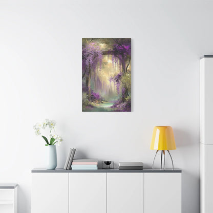 Tableau Tableau glycine ambiance peinture impressionniste