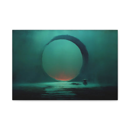 Tableau Zen Enso Vert Sauge - Cercle du Silence