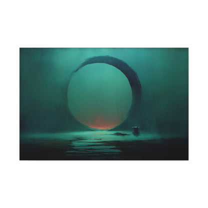 Tableau Tableau zen enso au-dessus d'un canapé bas
