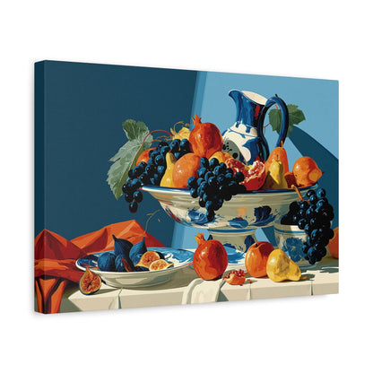 Tableau Nature Morte Fruits Clair-Obscur Caravage - Corbeille Nocturne - ambiance chambre adolescent
