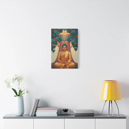 Tableau Bouddha sous l'Arbre Bodhi - Éveil de Bodh Gaya - ambiance chambre adulte