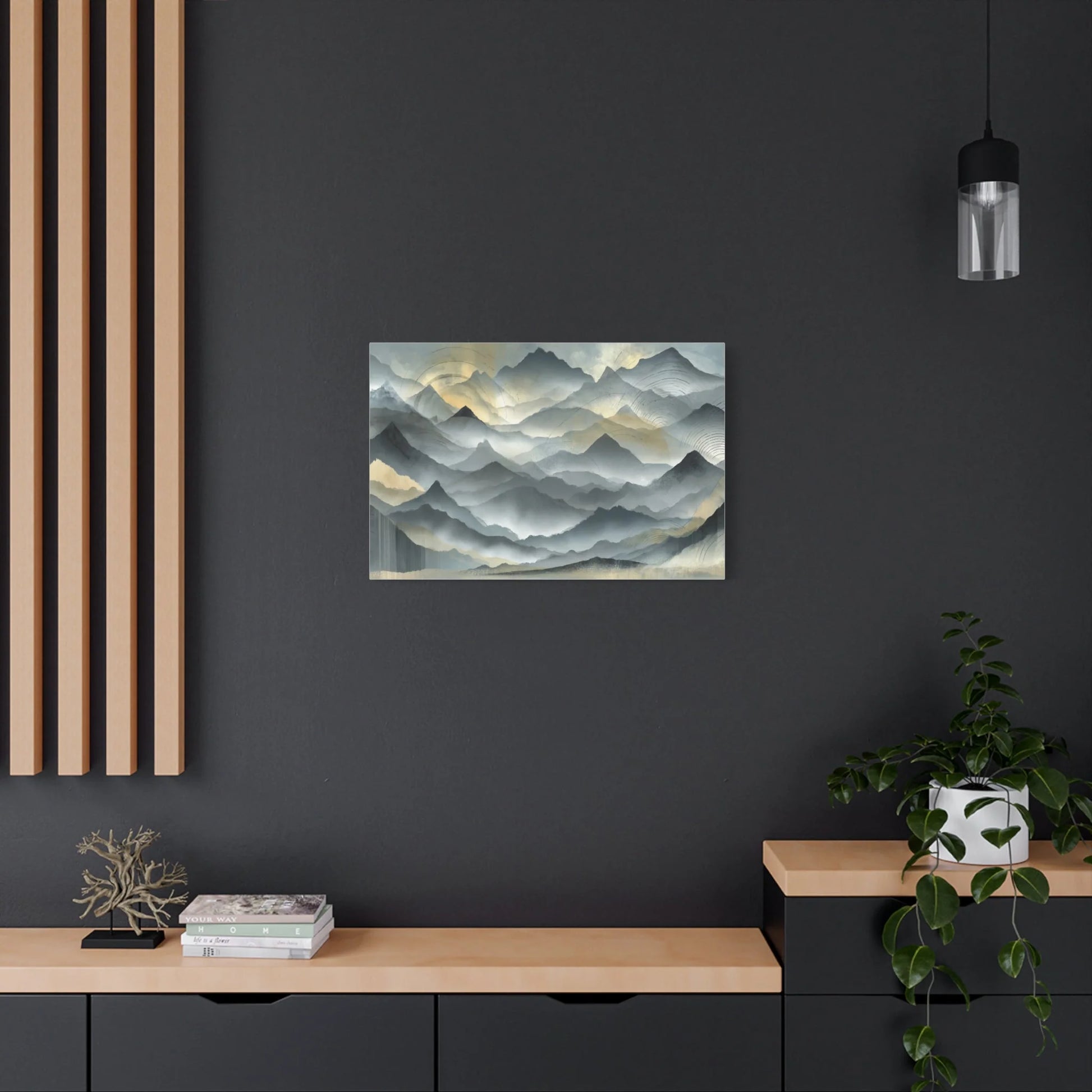 Tableau Montagnes sur toile de coton 470 g/m²