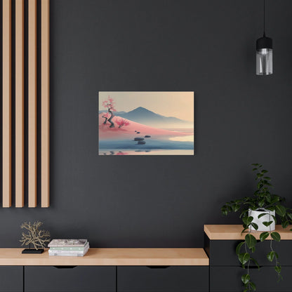 Tableau Rose zen sur toile de coton 470 g/m²