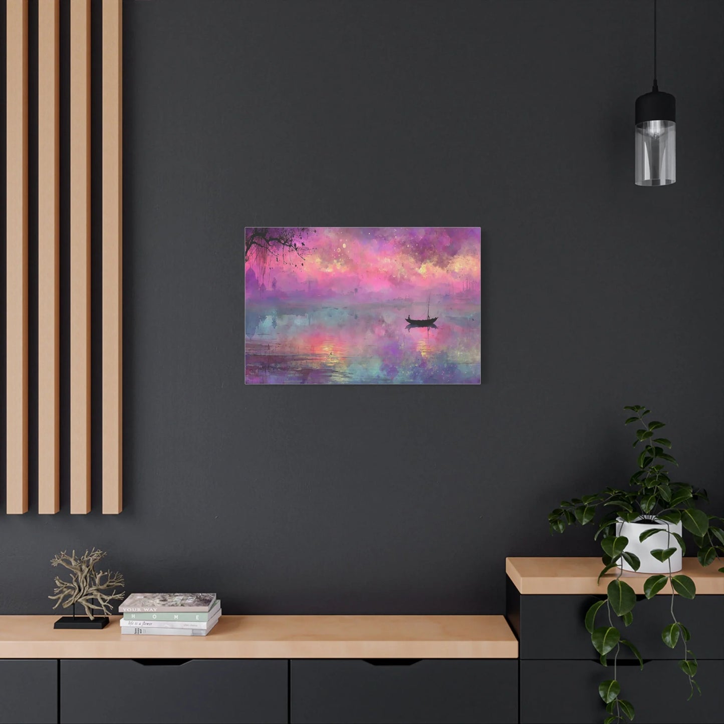 Tableau Crépuscule sur toile de coton 470 g/m²