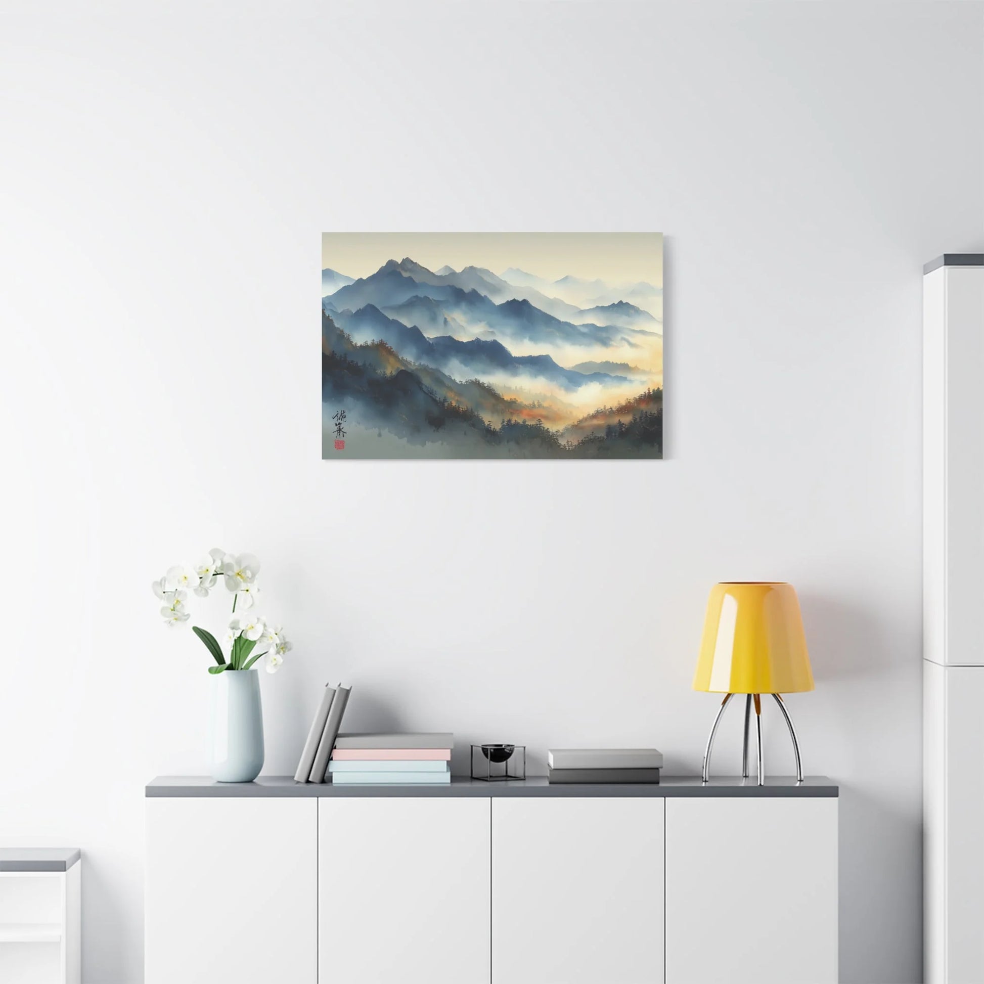 Tableau Tableau brume zen ambiance japandi