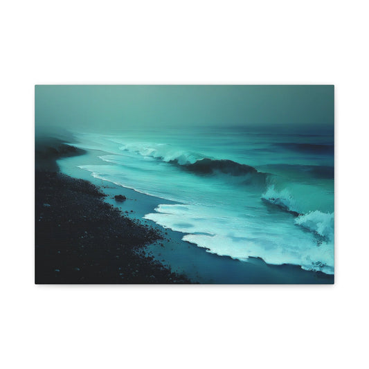 Tableau Mer Vert Sauge - Souffle des Vagues