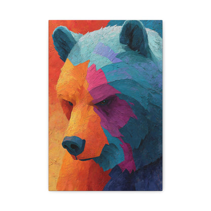Tableau Ours Coloré - Éclats Sauvages - format S