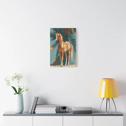 Ambiance Asie centrale - tableau cheval doré