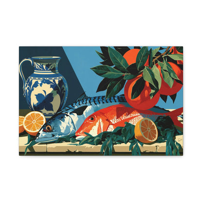 Tableau Nature Morte Poisson Corail Mer - Table Marine