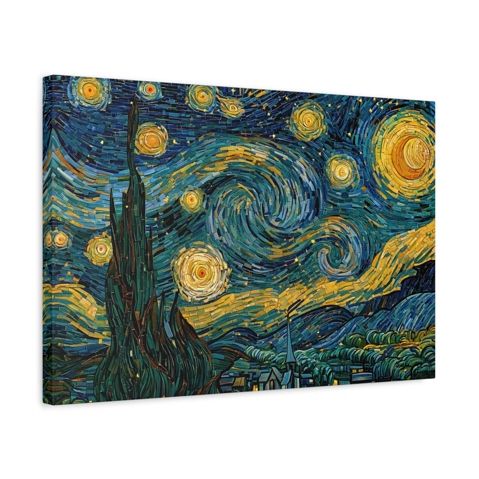 Tableau en Mosaïque Ciel Étoilé Tourbillon - Nuit de Tesselles - intégration loft industriel