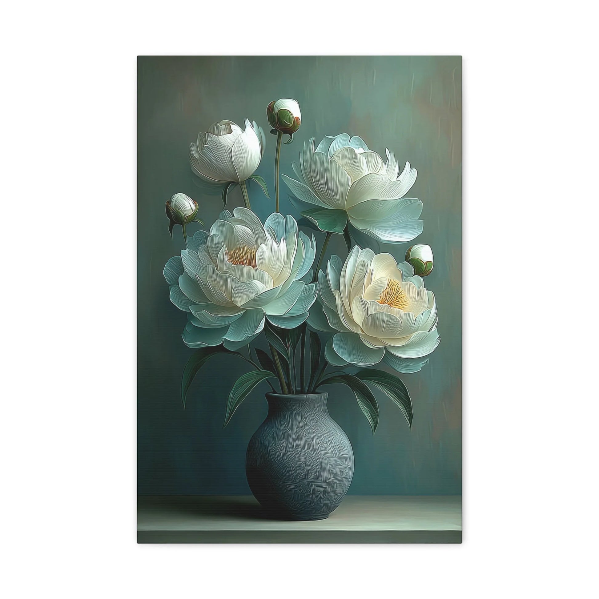 Tableau Chambre vert sauge — vue de face