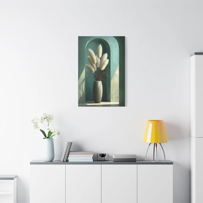 Tableau Tableau pampas vert sauge ambiance méditerranéenne