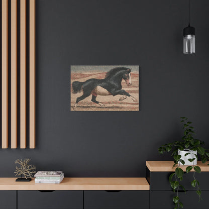 Tableau en Mosaïque Cheval Romain au Galop - Course Antique - vue intérieur architecte