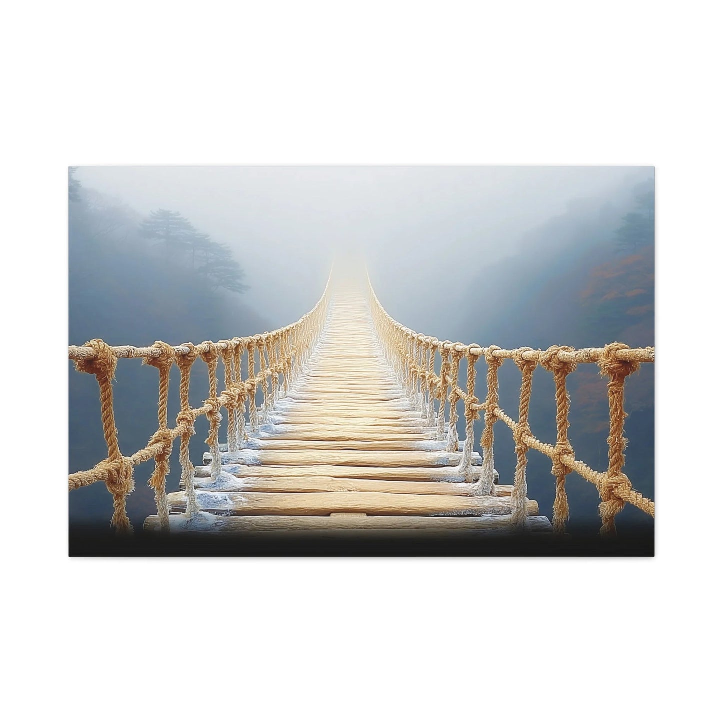 Tableau Pont vers le silence zen palette beige bois blond