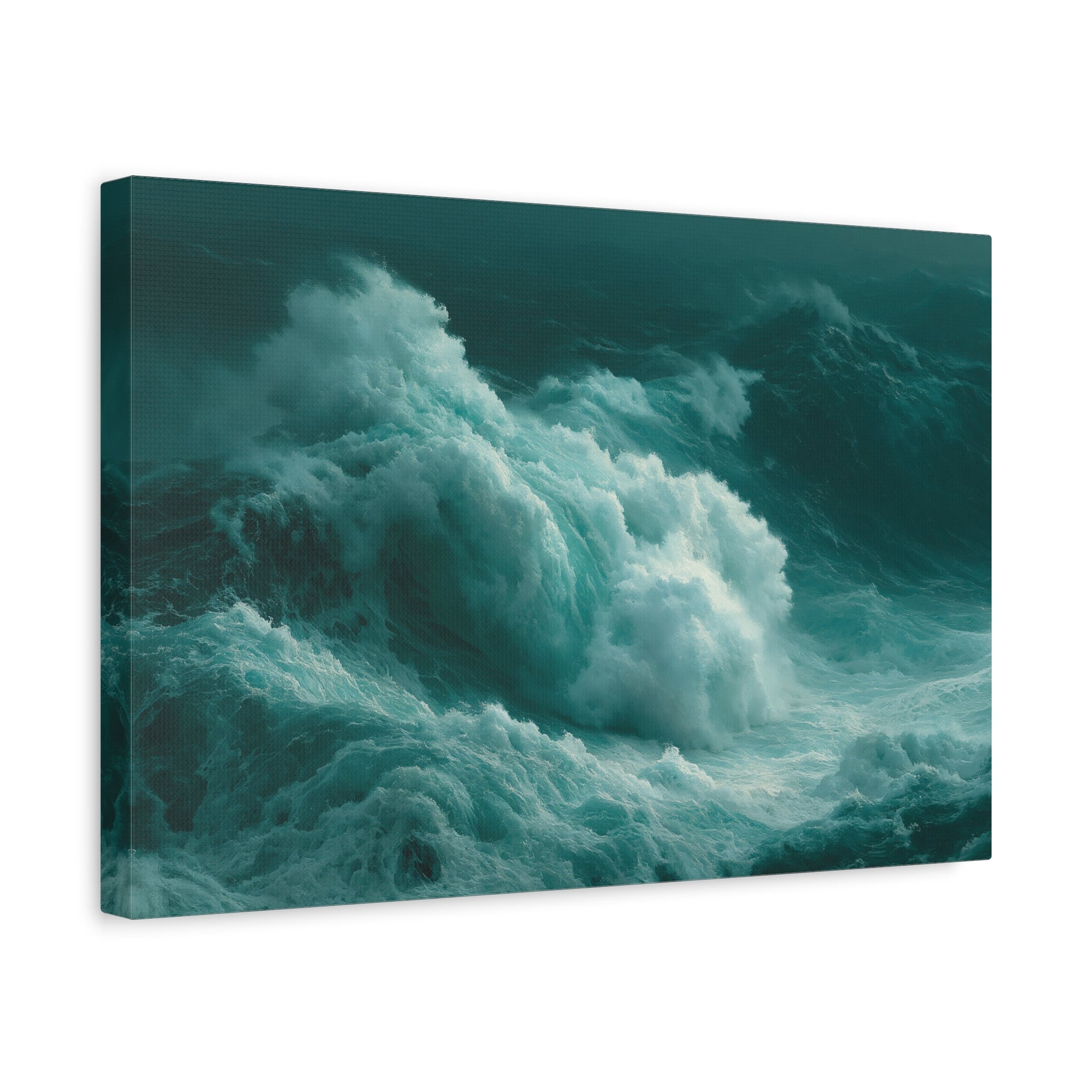 Vague monumentale bleue avec grand mur d ecume blanche - Art Virtuoso - vue 6/20