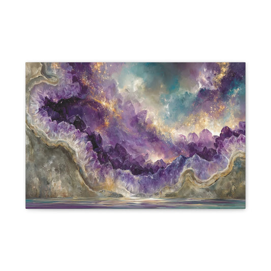 Tableau Améthyste Violet - Géode Cosmique