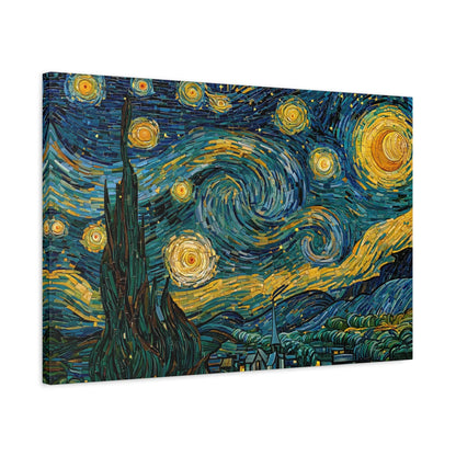 Tableau en Mosaïque Ciel Étoilé Tourbillon - Nuit de Tesselles - mise en scène mur pierre apparente