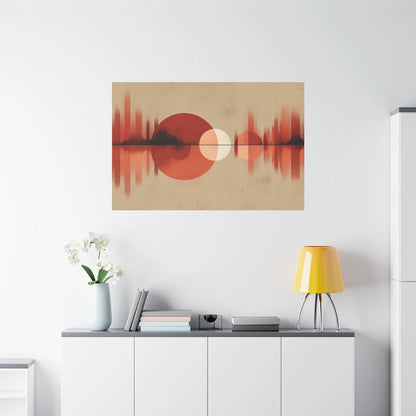 Tableau décoration murale terracotta — éclipse format horizontal
