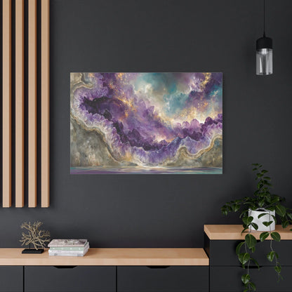 Tableau Améthyste Violet - Géode Cosmique — Art Virtuoso