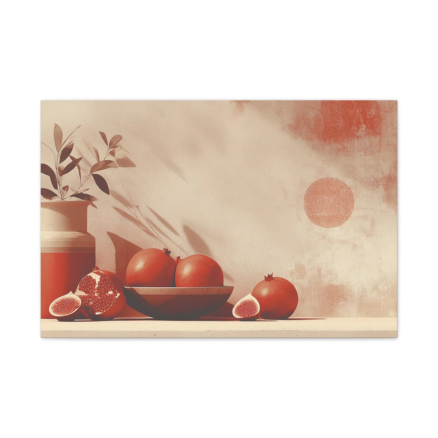 Tableau tableau nature morte fruits dans une cuisine ouverte